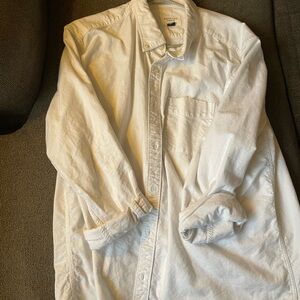 American Eagle Outfitters Cream Button-Up Shirt